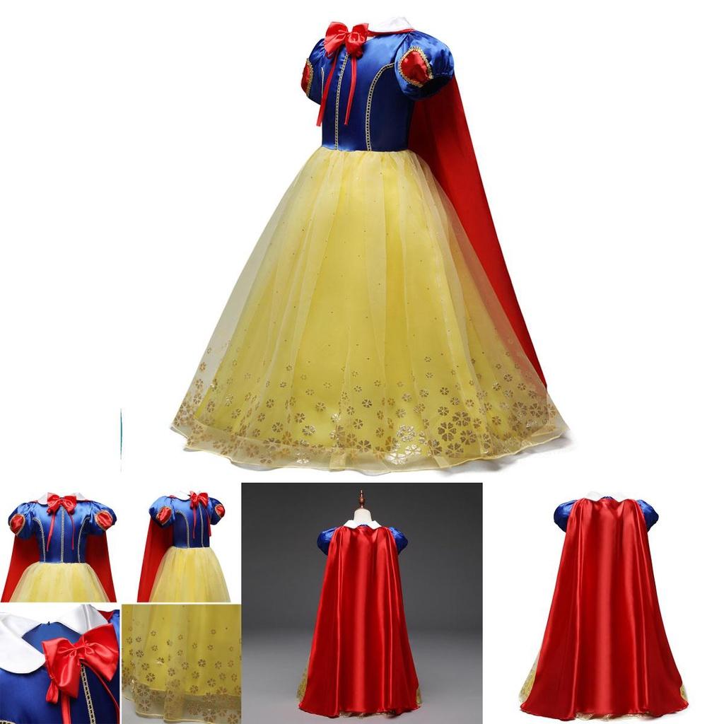 Bezauberndes Schneewittchen Prinzessinnenkostüm für Mädchen mit gestufter Eleganz und Komfort