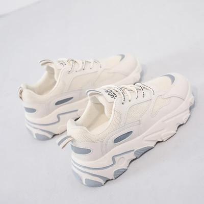 Scarpe da papà da donna 2025 primavera estate suola spessa traspirante in rete scarpe da ginnastica sportive casual