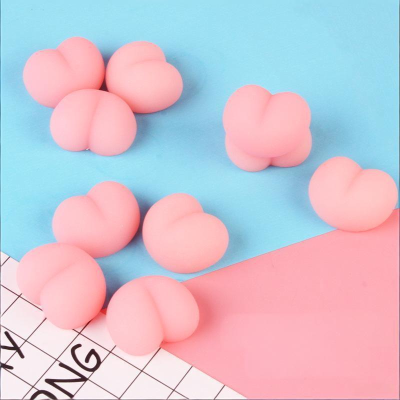 10/30/50 Fun Butt Mochi Squeezable 3D Stress Relief Peach Butt Stickers For Phone Decoration Accessories Toys