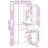 Highboard 2 pcs Black Oak Effect Particleboard