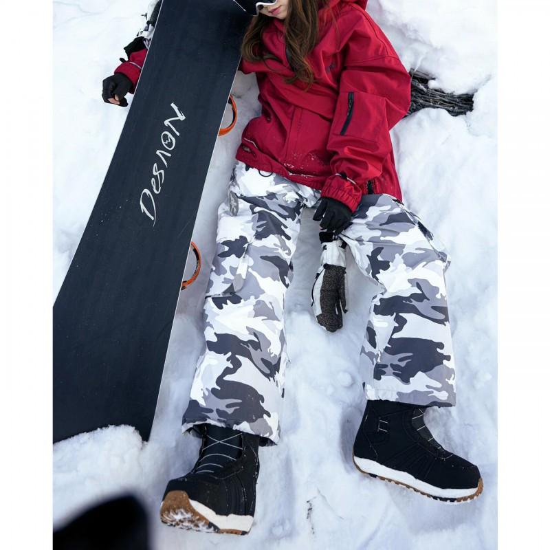 Men Women Ski Suit Set Waterproof Windproof Insulated Camo Snowsuit Alpine Snowboarding Outdoor Winter Sports