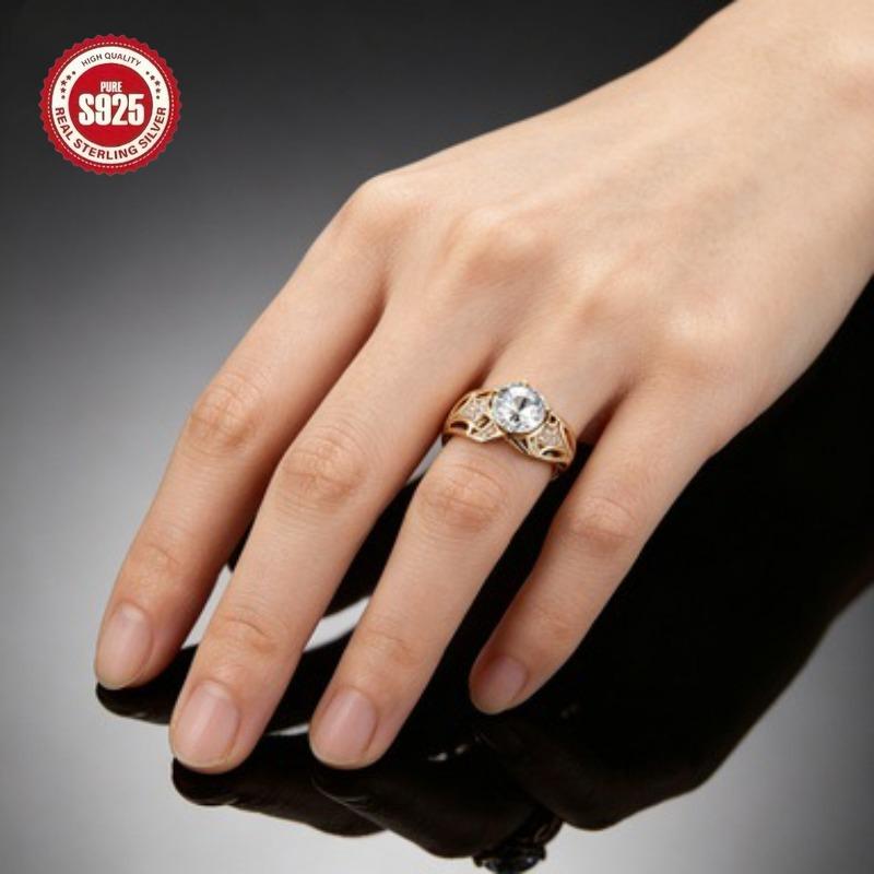 925Sterling Silver Women's Fashion Ring Elegant Fashion Party Jewelry Daily Wear Ring