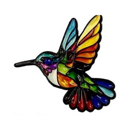 Wildlife Enamel Brooch Cute Animal Lapel Pin Colorful Hummingbird Fox Wolf Brooch Pin for Women Men Scarves Hats T-Shirts