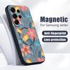 Cartoon Flowers Pattern Case For Samsung Galaxy S26 Ultra S25 Edge S24 Plus S23 FE S22 A17 A54 A55 A56 A57 5G Magnetic For Magsafe Matte Cover