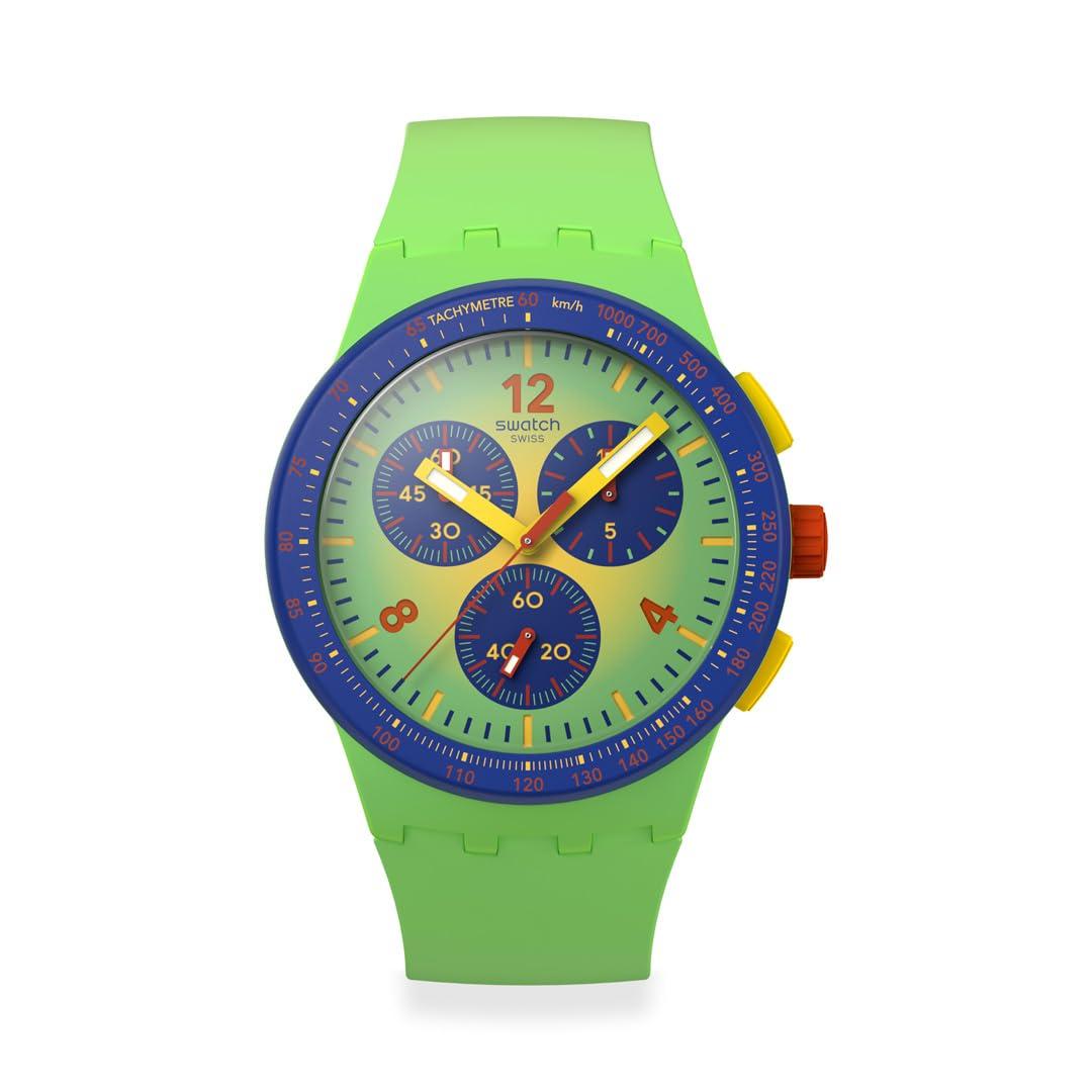 

[Swatch] Часы НОВЫЕ CHRONO PLASTIC FLOWING FRESHLY SUSG101 Green