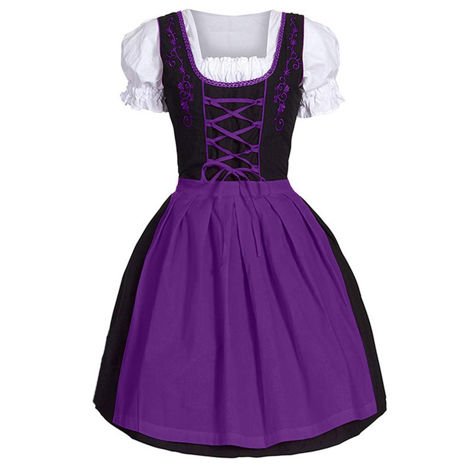 

Костюм для пивного фестиваля, Женский костюм для выступления, Платье с квадратным вырезом Платье с квадратным вырезом M фиолетовый