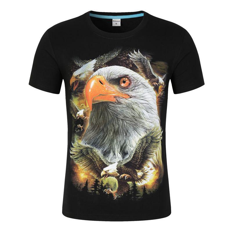 3D Flame Phoenix Print T-shirt Summer Large Size Casual Men's and Women's Short-sleeved Tops