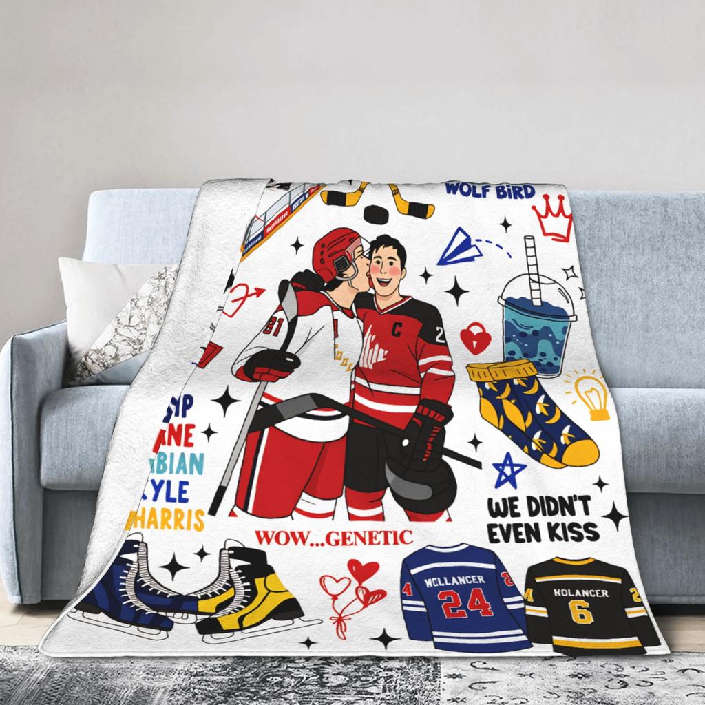 Heated Rivalry Blankets Hockey Romance Fleece Vintage Warm Throw Blankets for Home Winter