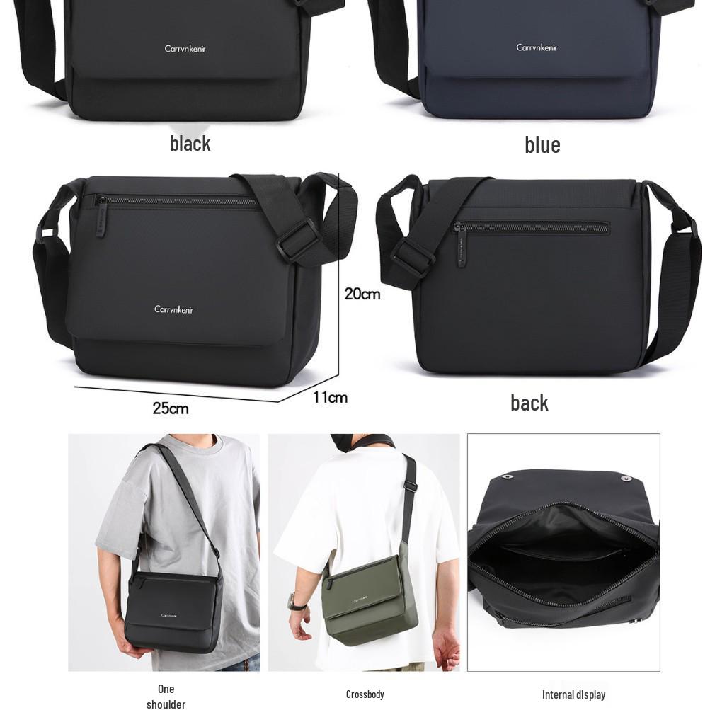 Men's Trendy Waterproof Multi-Pocket Crossbody Shoulder Bag for Travel and Casual Use
