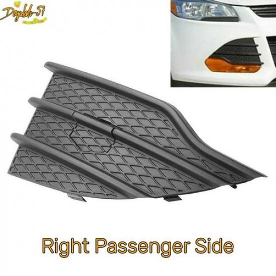 Black For Ford Escape 13-16 Right Side Front Bumper Fog Light Cover ert Trim
