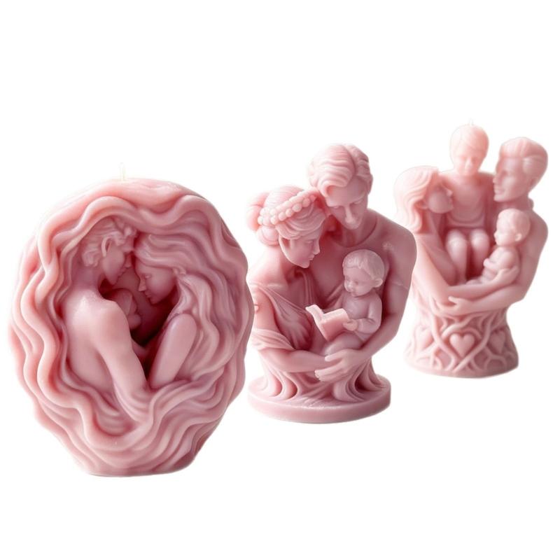Human Sculpture Candle Silicone Molds Love Family Silicone Molds For Handmade Candle Soap Wedding Party Decoration