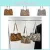 Modern Street Style Leopard Print Shoulder Tote Bag With Roomy Compartment For Essentials