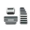 SAWAKAKI Crosby/Alto Lapin/Hustler/Wagon R/Wagon R Stingray/Spacia/Solio/Solio Bandit Aluminum Pedal Covers (Silver) - 3 Piece Set