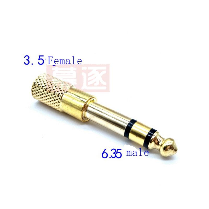 6,5mm Buchse Weiblich Zu 3,5mm Stecker Männlichen Stereo Audio Adapter Jack Converter Mikrofon