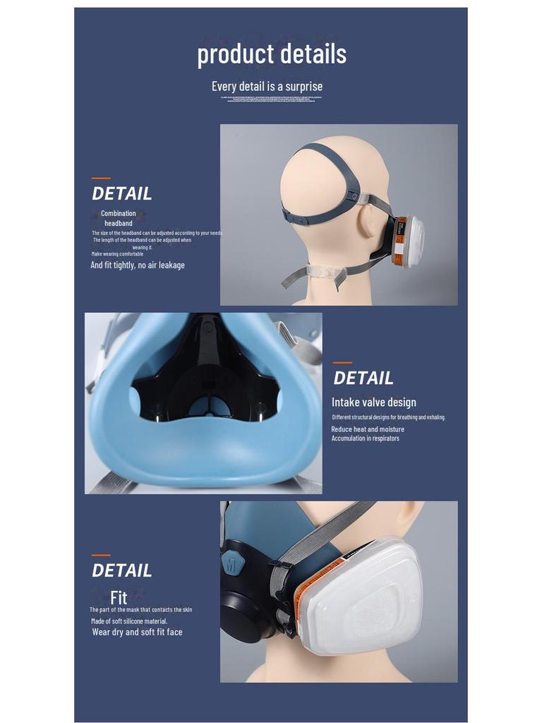 Halbgesichts-Gasmaske zum Malen, Schutz vor Chemikalien und Pestiziden