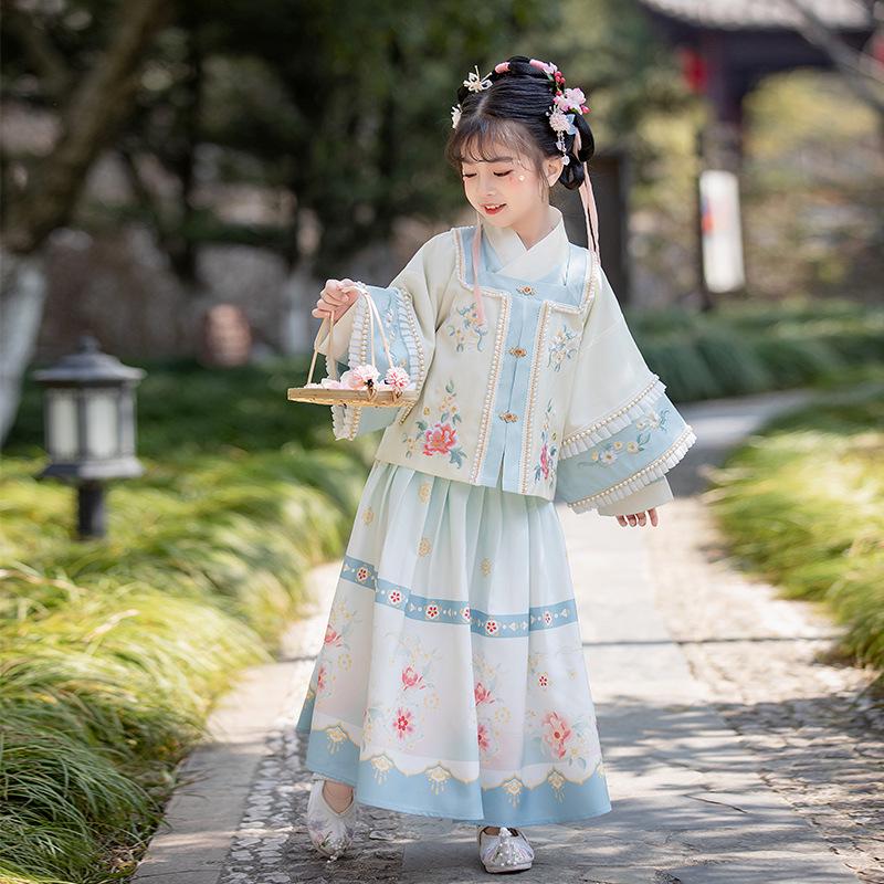 2024 Spring/Autumn Toddler Hanfu: Tang Dynasty Fairy Ma Mian Skirt Size 160