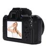 48MP 2K Digital Camera Double Lens Portable 16X Zoom Camera with Games Music Filters for Travel Black