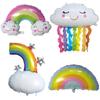 Colorful Rainbow Cloud Smile Tassel Foil Balloon for Birthday Party Decoration
