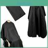Premium Black Hair Cutting Cape Gown For Adults With Secure Velcro Fastener