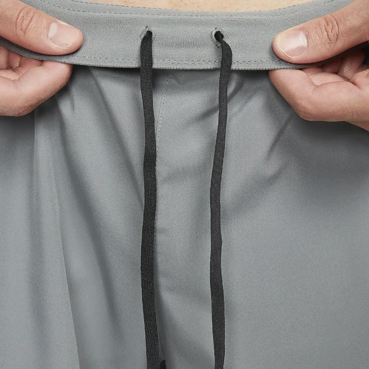 Nike Dri-Fit Solid Color Logo High-Waisted Drawstring Track Shorts Men Bottoms Light-Gray DV9360-084