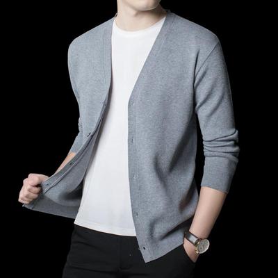 Hengyuanxiang Men's HYT81675 V-Neck Knit Cardigan Sweater