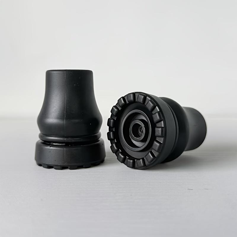 2pcs Rubber Cane Tips Locking Ring Easy-Install Replacement Tips for Most Walking Canes and Crutches Ideal for and Recovery
