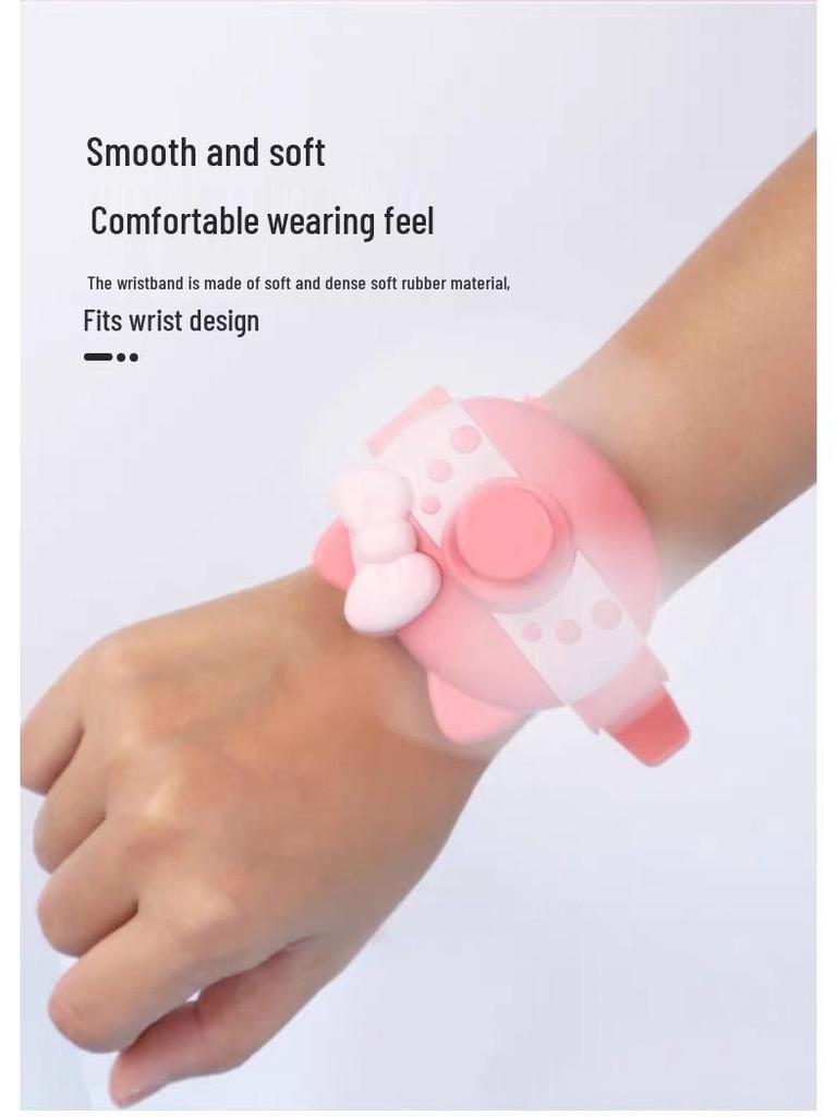 Hello Kitty USB Rechargeable Portable Mini Fan Bracelet Toy.