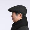 Stylish Duckbill Cap for Middle-Aged and Elderly Men - Warm, Velvet-Lined, Casual Hat for Autumn and Winter Outdoors.