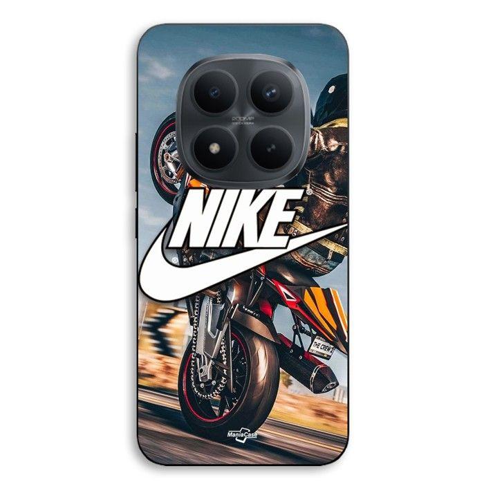 Coque de téléphone - MANIACASE - Xiaomi Redmi Note 15 Pro Plus 5G - Silicone TPU - Noir - Motif Nike blanc moto noir