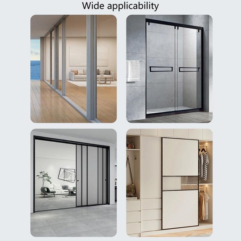 Auto Adhesive Sliding Door Handle Reusable Adhesive Backing Finger Friendly Durability For Homes Kitchen Office