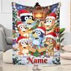 Christmas Joyful Gathering Customize Your Name Blanket Throw Personalized Blanket Durable Comfort Perfect for Nap Office Chair Bed for All Occasions