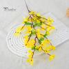 Wedding Decor Flowers Artificial Winter Jasmine with Stem Realistic Fake Silk Yellow Flower Indoor Home Office Table Centerpiece Faux Branch