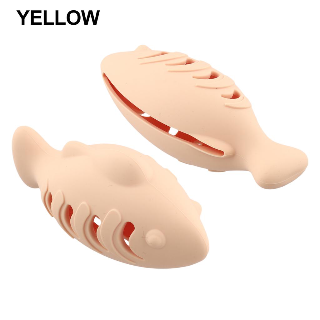 Cat Feeding Toy For Fun Cat Hunting Toy 11.86*4.72*5.7cm Cat Food Dispenser Fish-shaped Design Food-safe Silicone Material
