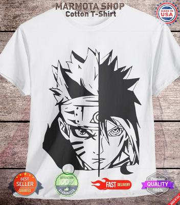 Naruto Sasuke Shirt Shippuden Itachi Kakashi Anime Unisex Tee T-Shirt All Size