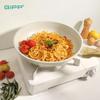GiPP Frying Smažení na ohni s žáruvzdornou keramikou Snadno PFOA PFOS bez denního smažení Bílá pánev, 28 cm, kompatibilní s IH/plynem, nepřilnavá pánev, rukojeť