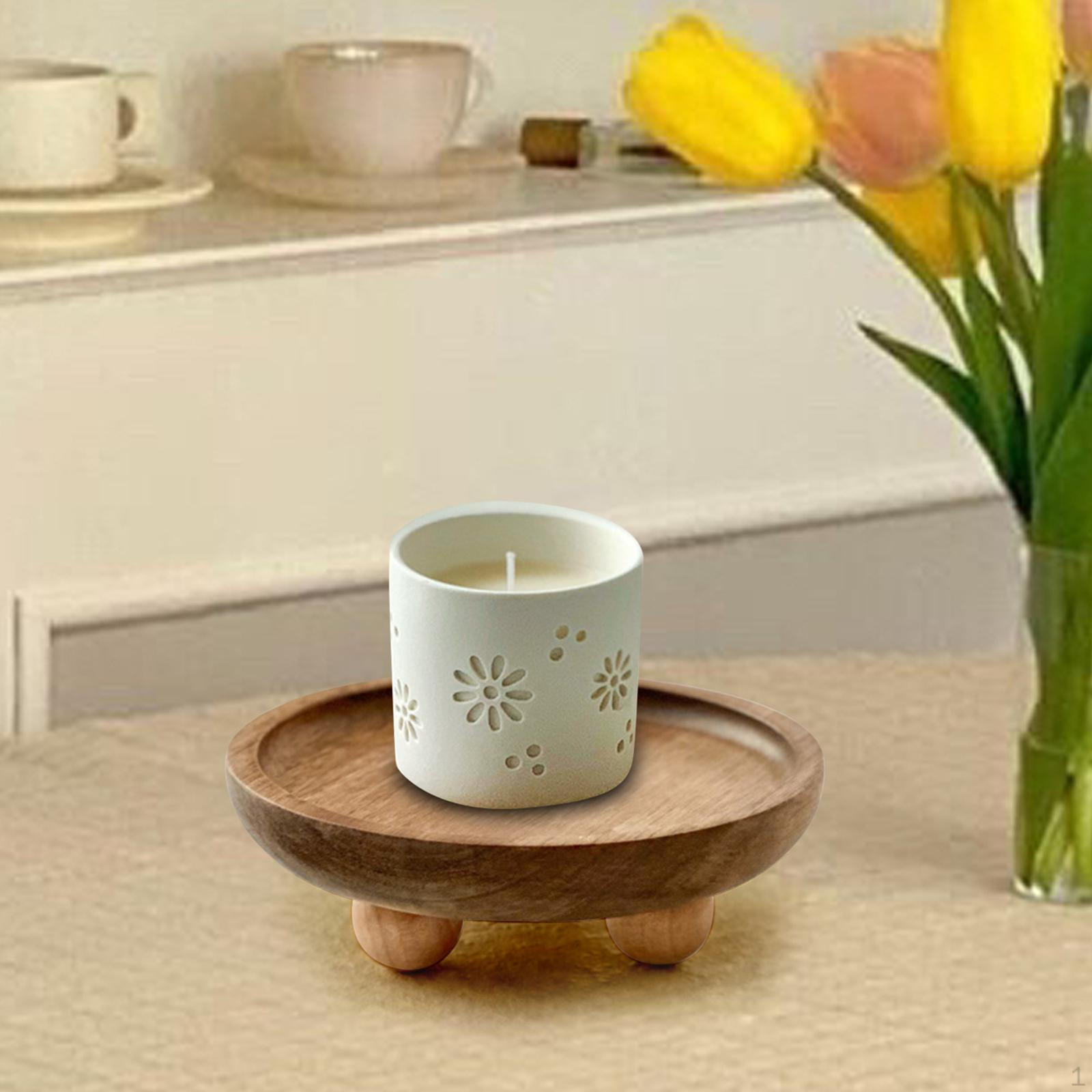 

Элегантная деревянная подставка для домашнего декора Round 12.9x4cm