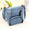 Borsa a Tracolla in Denim da Donna con Chiusura a Zip e Tasca Interna per Uso Quotidiano Casual