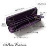 Cathie Ferrari Long Wallet with Round Embossed Cashless Gift Box Simple Coin Purple Women's Zipper, Design, Payment, Included, Design, Purse,