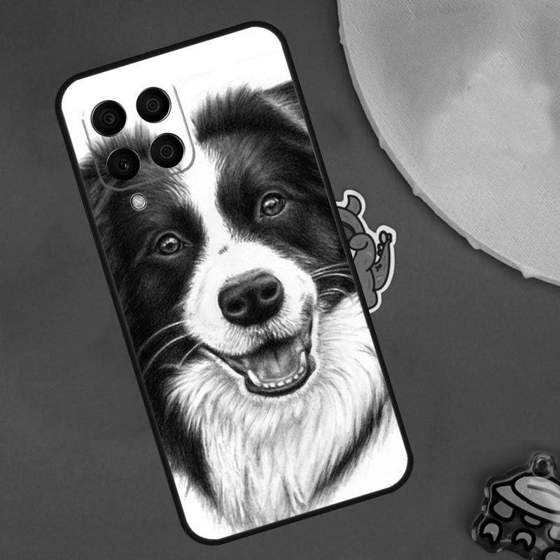 Border Collie Dog Case For Samsung Galaxy M13 M33 M53 M20 M30s M31s M12 M32 M52 M11 M21 M51 M14 M34 M54 M55