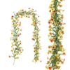 Multicolor Artificial Violet Flower Vine Green Eucalyptus Leaves 132 Flowers Simulation Flower Garland DIY Accessories