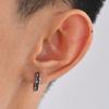 Irregular Hoop Earrings for Men Boys,Stainless Steel Huggie Hoop Earrings,Retro Punk Jewelry
