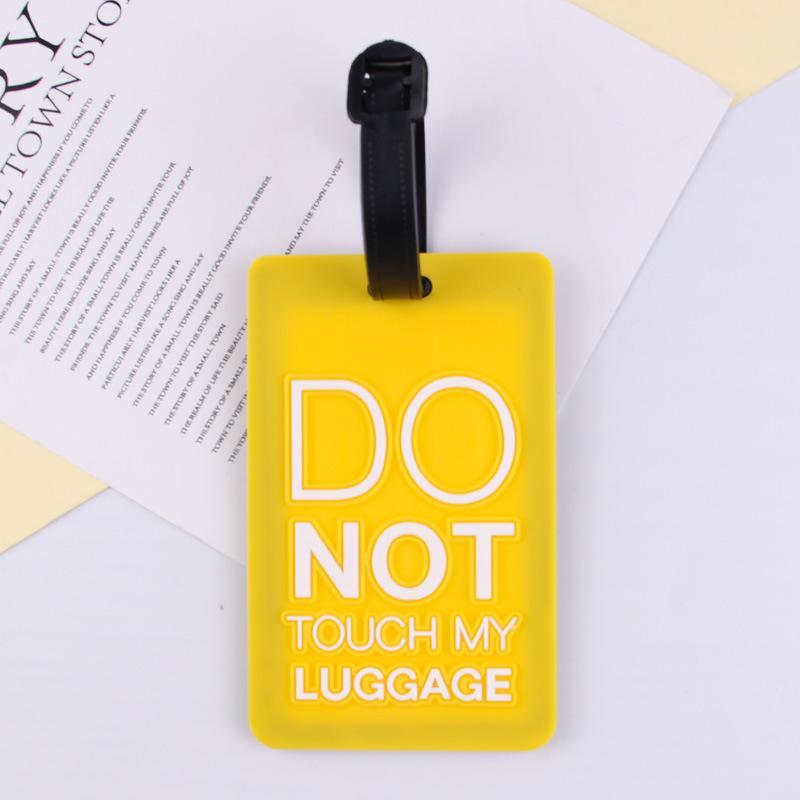 3D Letter PVC Luggage Tag with Boarding Pass Lanyard for Suitcases