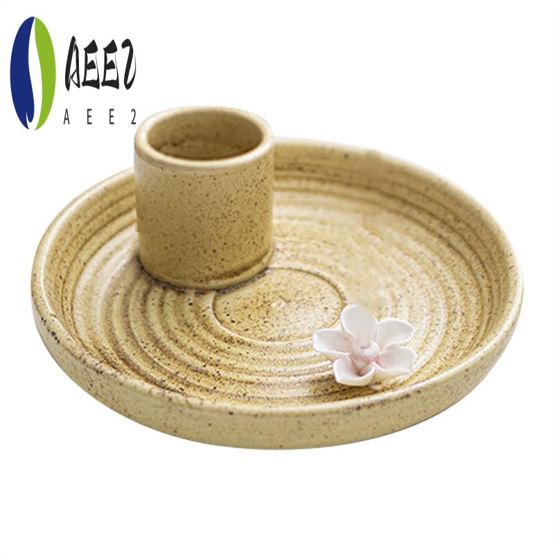 

AEE2-Icense Holder, Incense Holder,Scent Wood Stand, Simple,Modern Terracotta Incense Burner Sage Holder жовтий