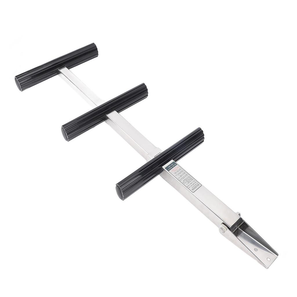 Escada de Embarque para Barco de 3 Degraus Telescópica Antiderrapante Estilo Dobrável Aço Inoxidável Escada para Pontão para Iate Marinho Doca