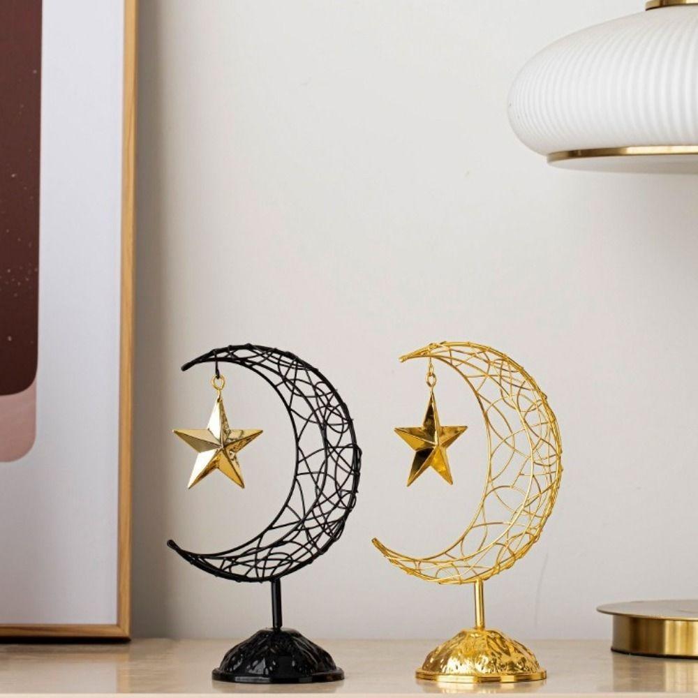 Middle Eastern Style Ramadan Display Figurine Iron Festive Moon Decorations  Party Decor