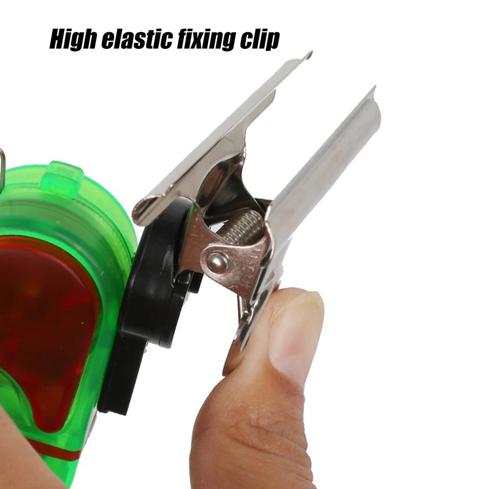 1/2 STÜCK Bissanzeiger Hochsensibler Angelalarm Tonklingel LED-Lichtanzeige Clip-on Angelruten Summer Angelzubehör