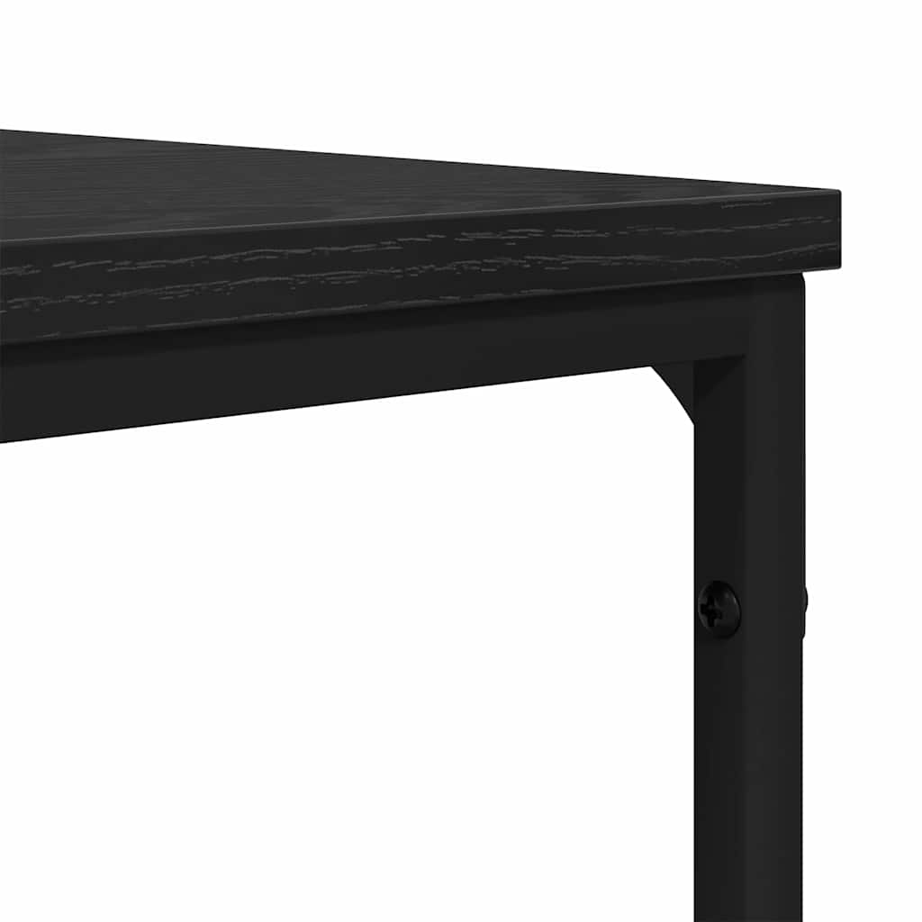 Coffee Table Black Oak Effect 70 X 70 X 30 Cm Engineered Wood