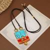Niche design woven necklace retro bohemian vacation style long sweater chain accessories women