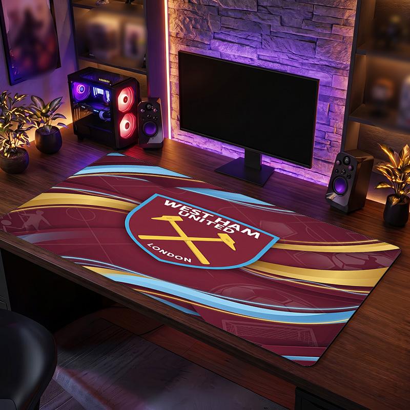 Tappetino per Mouse Grande Stampa West Ham United Football, Tappetino Esteso Antiscivolo per Scrivania da Gioco per Ufficio Casa