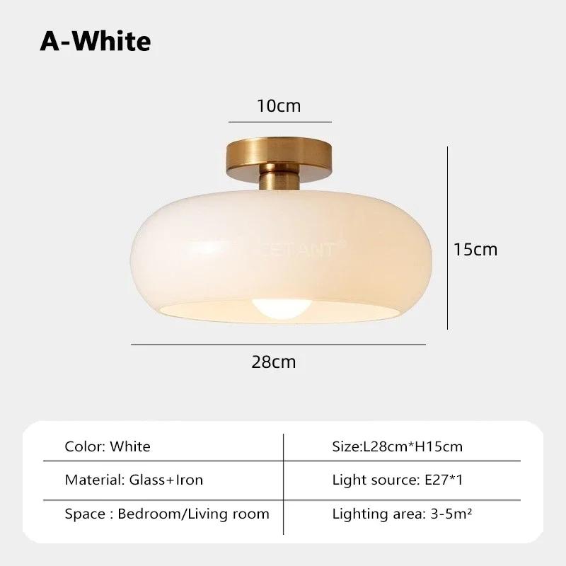 Vintage Glass Ceiling Light G80 Bulb For Living Room Entrance Bedroom Hallway Cloakroom Balcony Indoor Lighting Fixtures